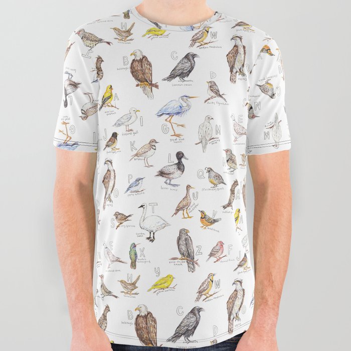 Birds of the Pacific Northwest All Over Graphic Tee