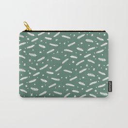 Christmas branches and stars - green and white Carry-All Pouch