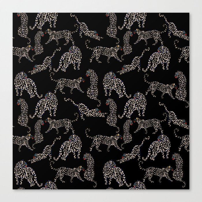 Boho modern black cheetah