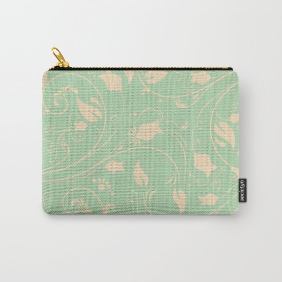Vintage victorian flower pattern Carry-All Pouch