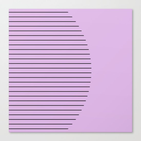 Crescent - Pastel pink and black minimalism Canvas Print