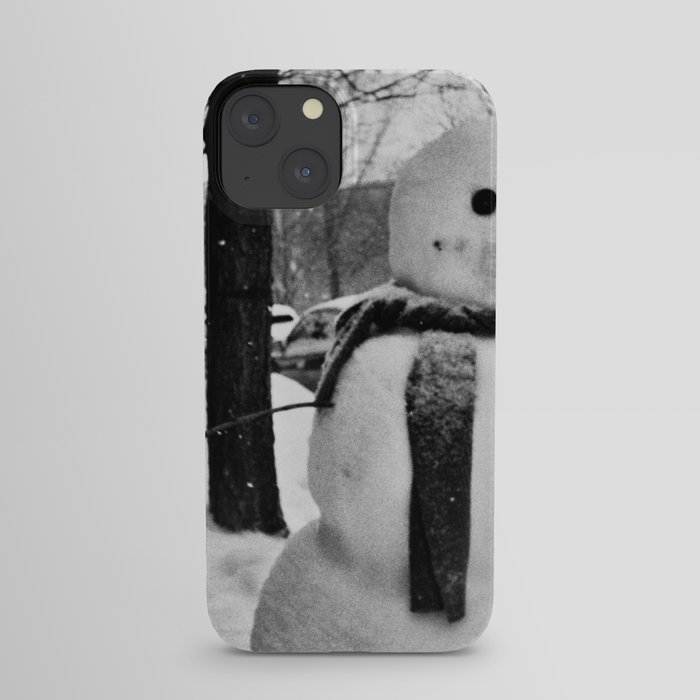Sidewalk Snowman iPhone Case