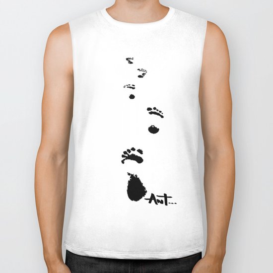 footprints foot prints Biker Tank