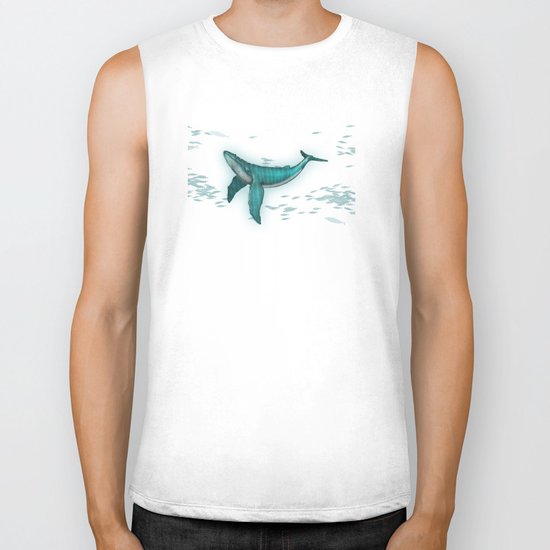 rhythm of the whale Biker Tank