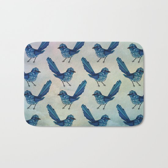 Blue Birds Bath Mat