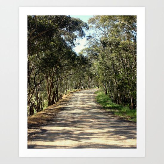 Along a dirt Road Art Print