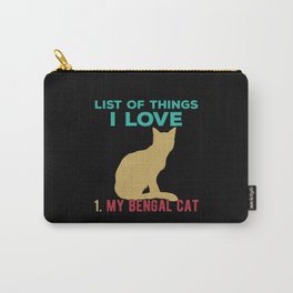 Funny Bengal Cat Quotes Carry-All Pouch