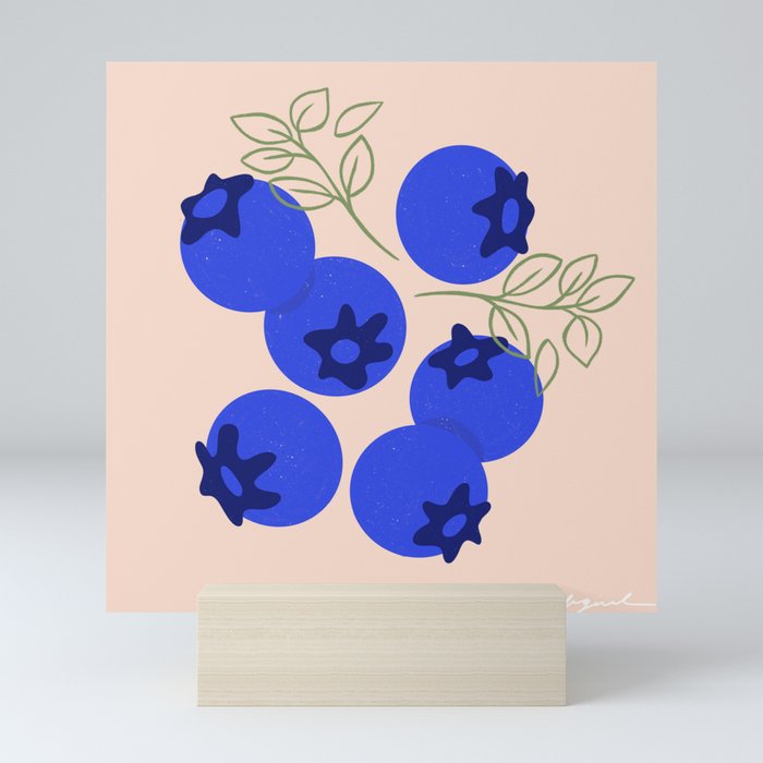 Blueberry Patch Mini Art Print
