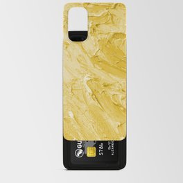 Thick Paint Mustard Yellow Textured Modern Minimalist Painted Abstract Android Card Case