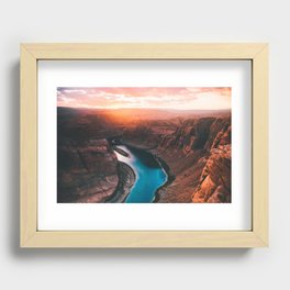 Horseshoe Bend at Sunset Recessed Framed Print
