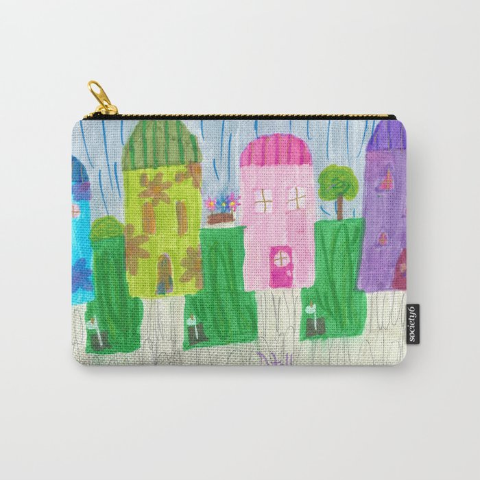Houses in a Row Carry-All Pouch