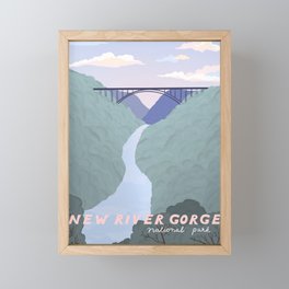 New River Gorge National Park, West Virginia Framed Mini Art Print | National, Charleston, Park, Parks, New River Gorge, National Parks, Virginia, Mountains, River, Kentucky 