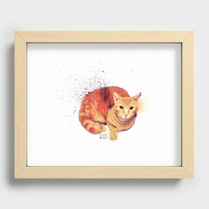 Ginger Cat Recessed Framed Print