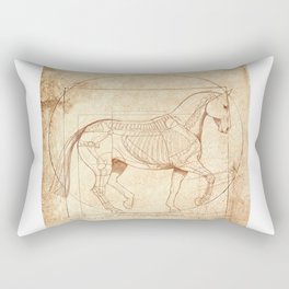 Da Vinci Horse In Piaffe Rectangular Pillow