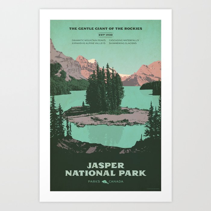Jasper National Park Poster Kunstdrucke Jasper National Park Poster Kunstdrucke