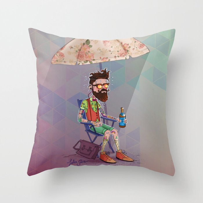 It's too hot to be cool Throw Pillow