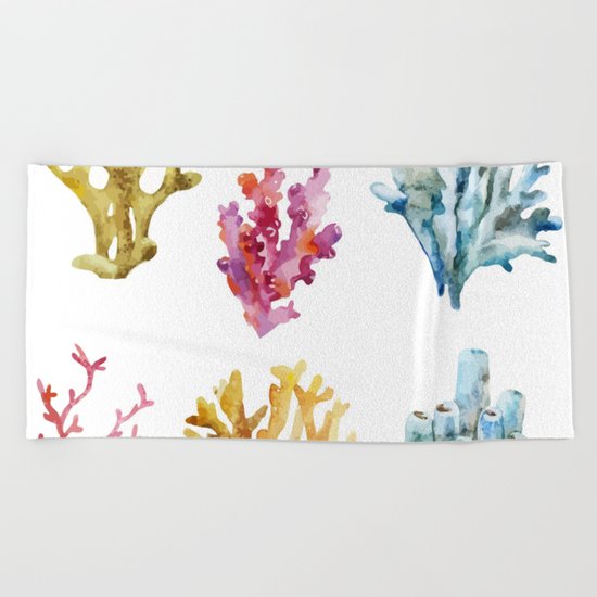 Colorful Chorals Beach Towel