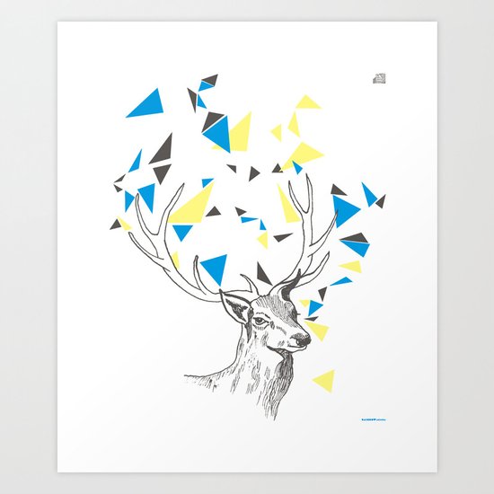 Rainbow Collection / deer Art Print