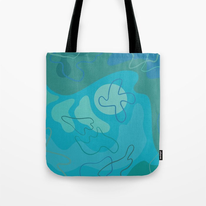 Underwater | Abstract Minimalist Design Tote Bag