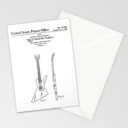 Gibson Explorer Guitar Patent Stationery Cards