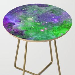 Colorful Cosmos | Dark Violet & Dark Green Side Table