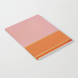 Orange, Pink And Gold Abstract Painting Notebook