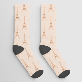 Vintage Aesthetic Paris, France Eiffel Tower Socks