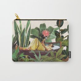 TERRARIUM by Beth Hoeckel Carry-All Pouch | Landscape, Relaxation, Nature, Leaves, Green, Plants, Paper, Graphicdesign, Foliage, Collage 