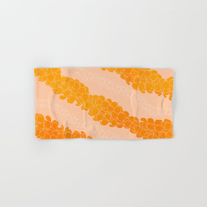 Puakenikeni leis on coral pink Hand & Bath Towel