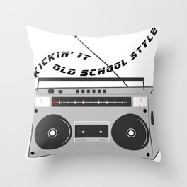 Kickin' It Old School Style Throw Pillow