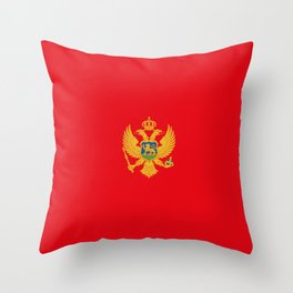 Flag of Montenegro 2 Throw Pillow