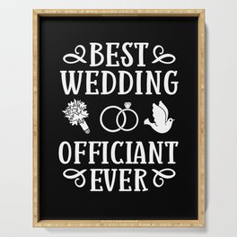 Wedding Officiant Marriage Minister Funny Pastor Serving Tray