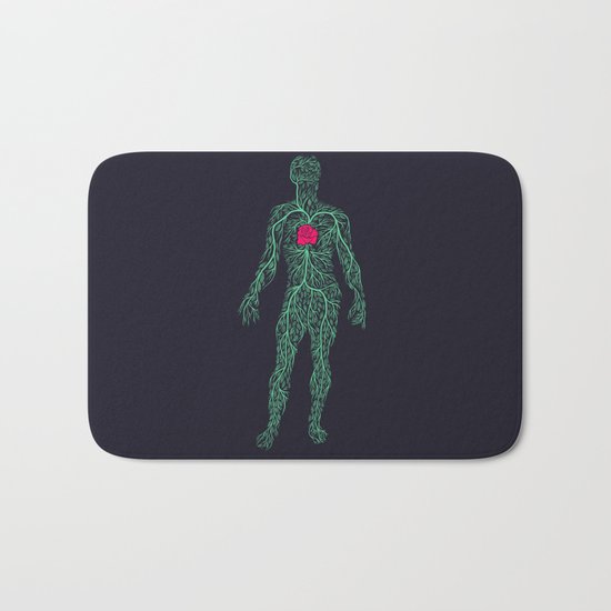 Spring Heart Bath Mat