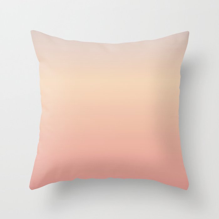 sunset preppy orange ombre abstract gradient Throw Pillow