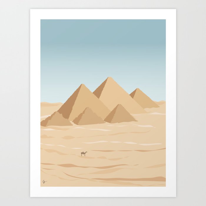 Pyramids of Giza, Egypt Art Print