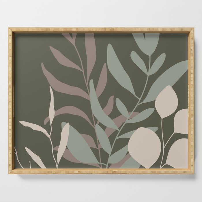 Floral Greenery Serving Tray