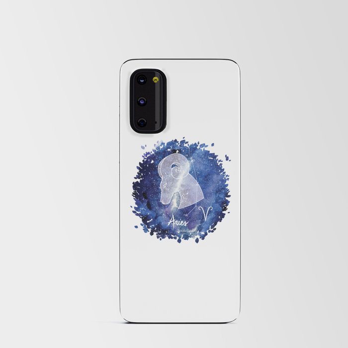 Aries Zodiac sign in a nebula Android Card Case