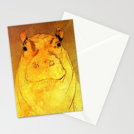 Golden Hippo Stationery Cards