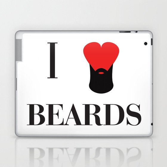 I heart Beards Laptop & iPad Skin
