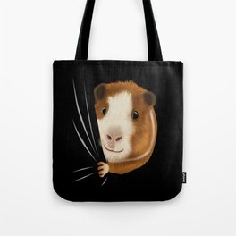 Guinea Pig Animal Coming From Inside Tote Bag