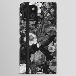 Black and White Garden iPhone Wallet Case