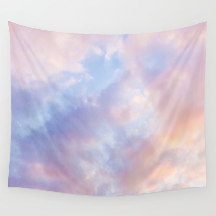 cotton candy clouds Wall Tapestry by teenage dream Society6