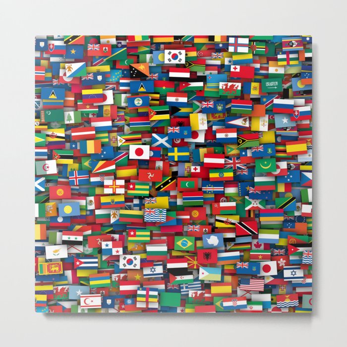 Flags of all countries of the world Metal Print