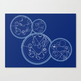 Doctor Who Gallifreyan - We're All Stories quotes Canvas Print