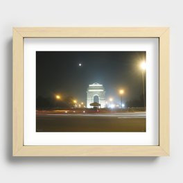 Rush Hour - India Gate Recessed Framed Print