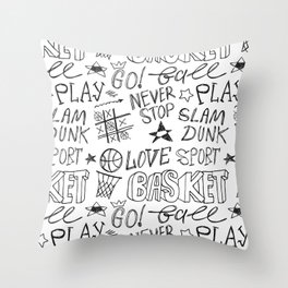 Basketball. Go! Throw Pillow