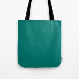 Dark Turquoise Solid Color Pairs Pantone Sporting Green 17-5527 TCX Shades of Blue-green Hues Tote Bag