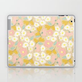 Scandinavian Summer Pastel Daisy Flower Laptop Skin