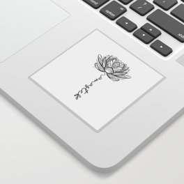 Namaste Lotus Flower Sticker