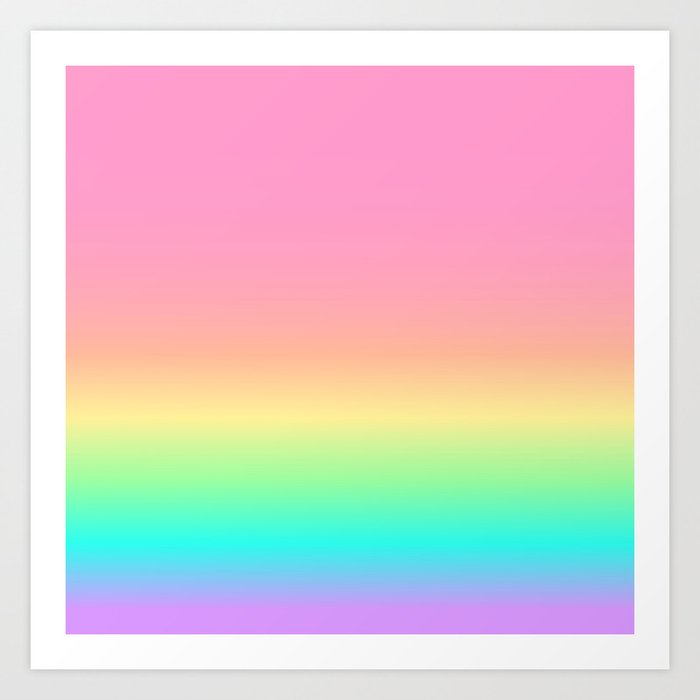 Pastel Rainbow 4 Art Print